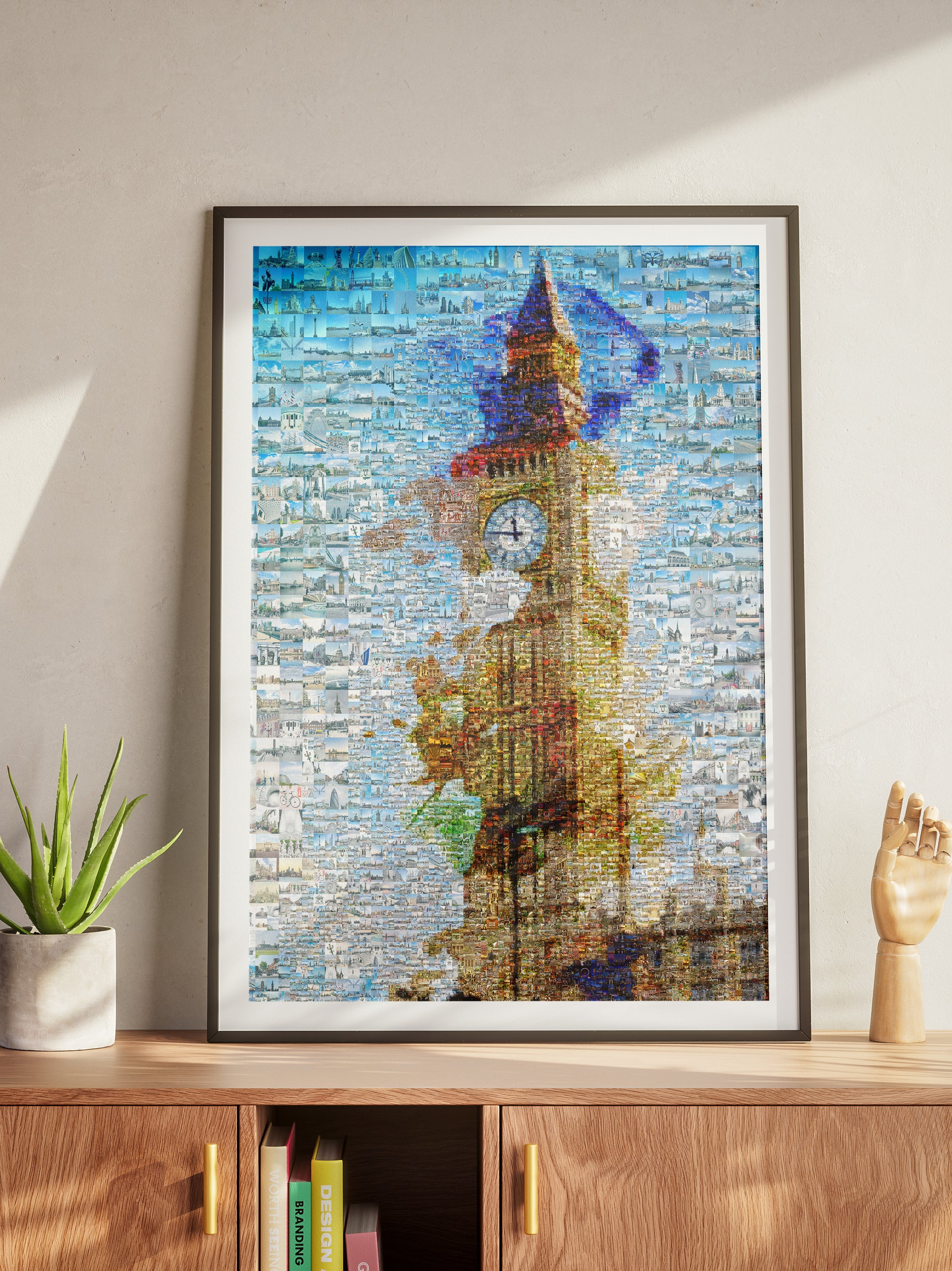 Stunning London Mosaic Artwork Featuring Iconic Big Ben - Perfect Wall Decor for Home and Office AtelierMosaics