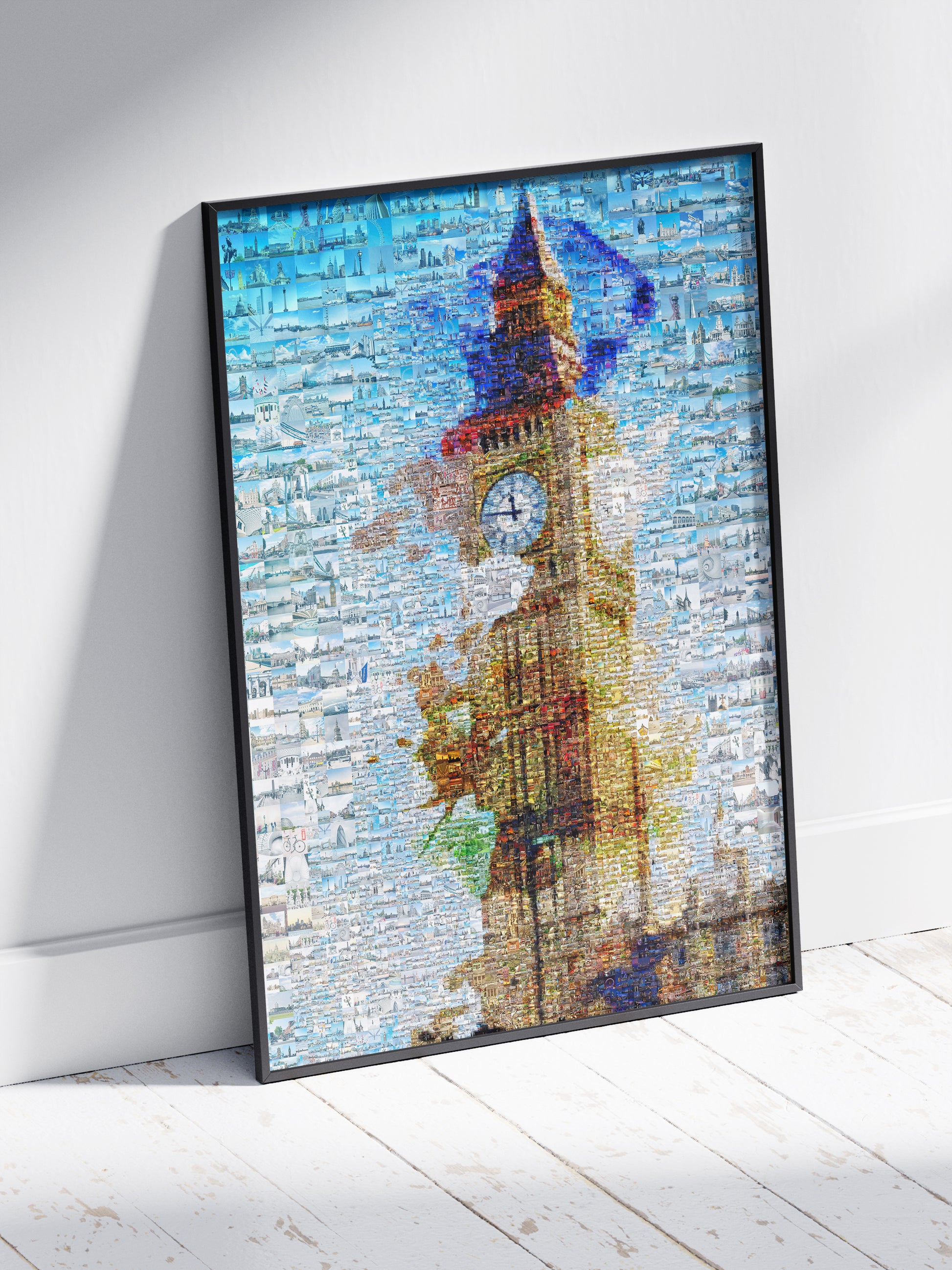 Stunning London Mosaic Artwork Featuring Iconic Big Ben - Perfect Wall Decor for Home and Office AtelierMosaics