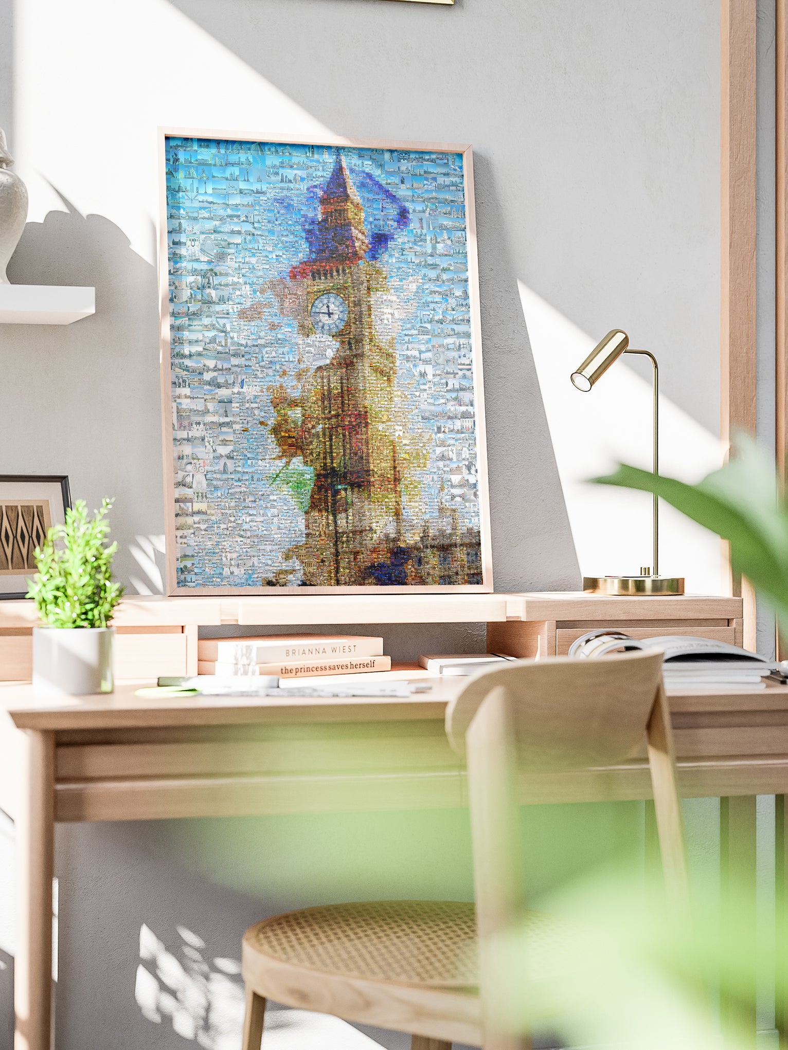 Stunning London Mosaic Artwork Featuring Iconic Big Ben - Perfect Wall Decor for Home and Office AtelierMosaics
