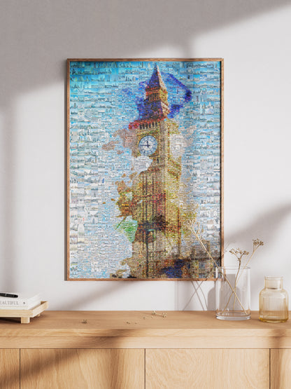 Stunning London Mosaic Artwork Featuring Iconic Big Ben - Perfect Wall Decor for Home and Office AtelierMosaics