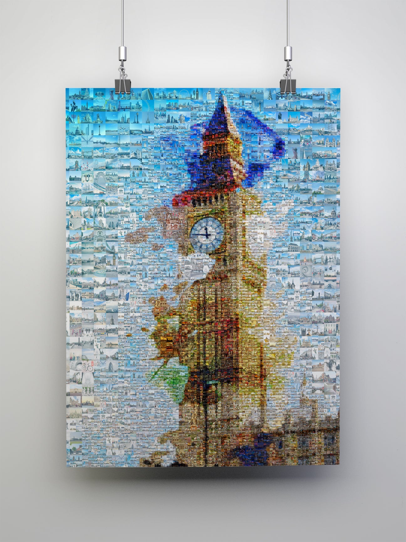 Stunning London Mosaic Artwork Featuring Iconic Big Ben - Perfect Wall Decor for Home and Office AtelierMosaics