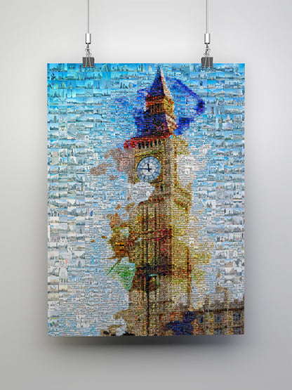 Stunning London Mosaic Artwork Featuring Iconic Big Ben - Perfect Wall Decor for Home and Office AtelierMosaics
