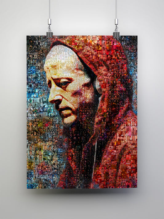 Chester Bennington Mosaic Art Print - Tribute to Linkin Park's Iconic Frontman