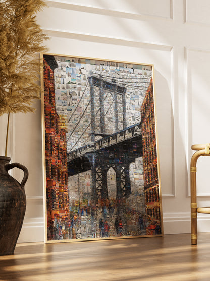 Stunning Brooklyn Bridge Mosaic Art - Unique Wall Décor for Home & Office | Perfect Gift Idea AtelierMosaics