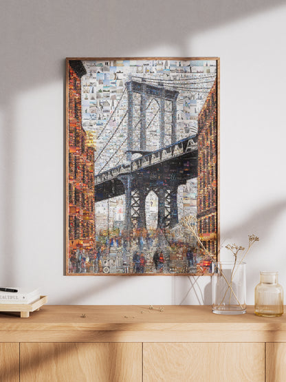 Stunning Brooklyn Bridge Mosaic Art - Unique Wall Décor for Home & Office | Perfect Gift Idea AtelierMosaics