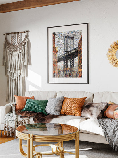 Stunning Brooklyn Bridge Mosaic Art - Unique Wall Décor for Home & Office | Perfect Gift Idea AtelierMosaics