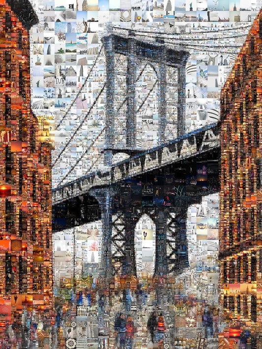 Stunning Brooklyn Bridge Mosaic Art - Unique Wall Décor for Home & Office | Perfect Gift Idea AtelierMosaics