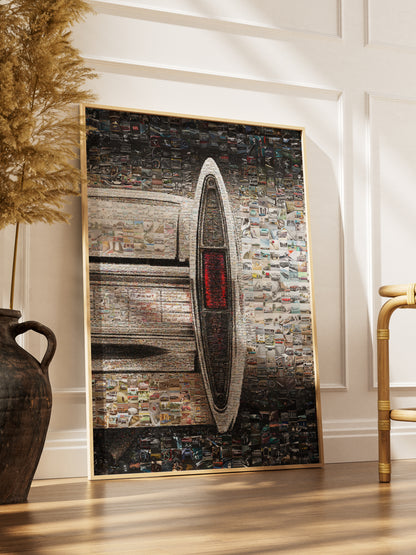 Stunning Automotive Mosaic Art - Unique Car-Themed Wall Decor for Car Lovers and Enthusiasts AtelierMosaics