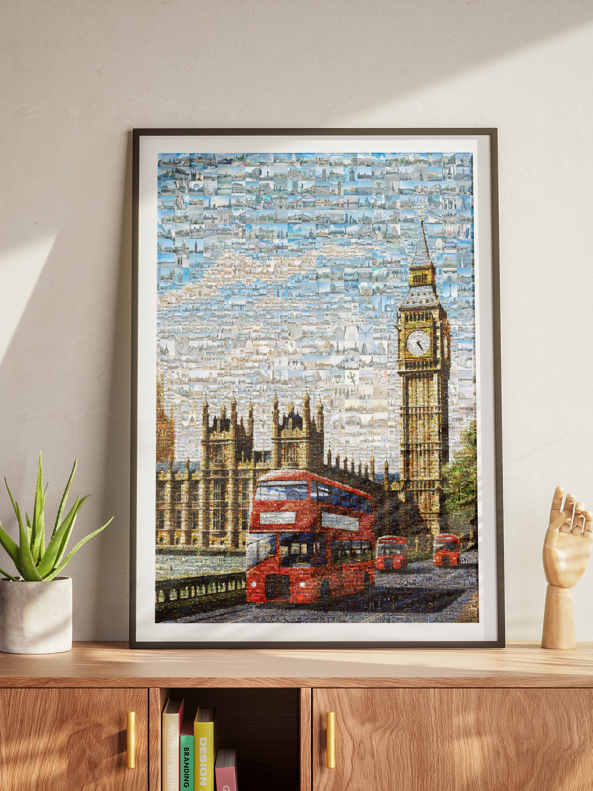 Stunning London Mosaic Artwork Featuring Iconic Landmarks and Red Buses AtelierMosaics