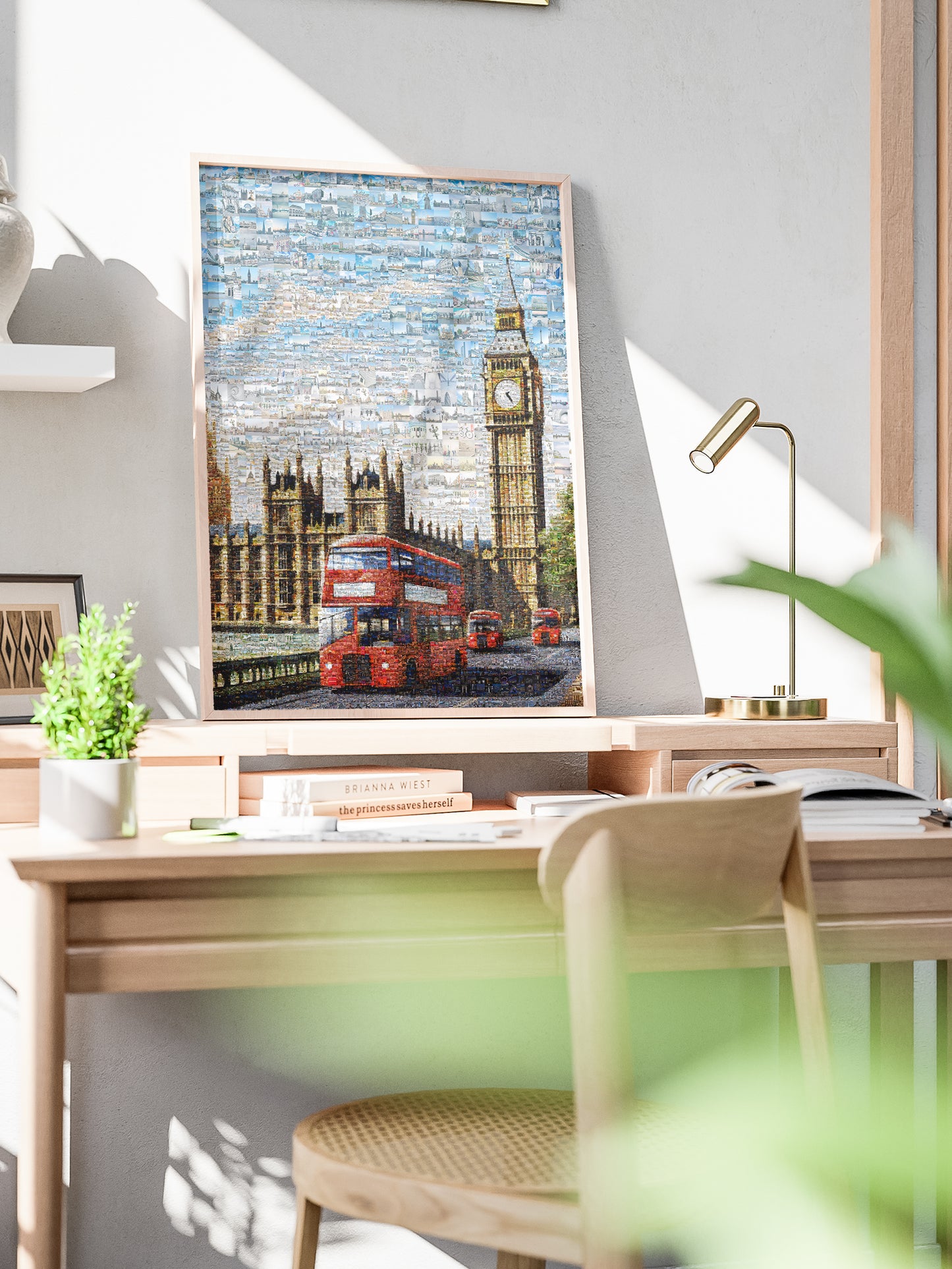 Stunning London Mosaic Artwork Featuring Iconic Landmarks and Red Buses AtelierMosaics