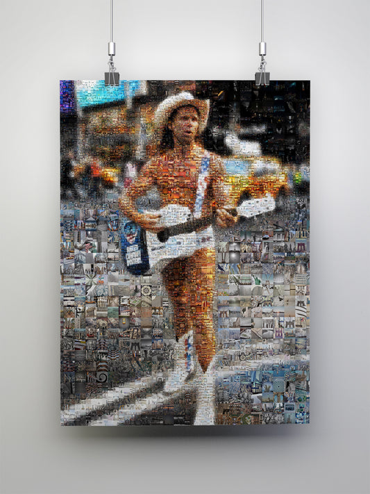 Vibrant Mosaic Art of a Guitarist: A Stunning Tribute to Music and Culture