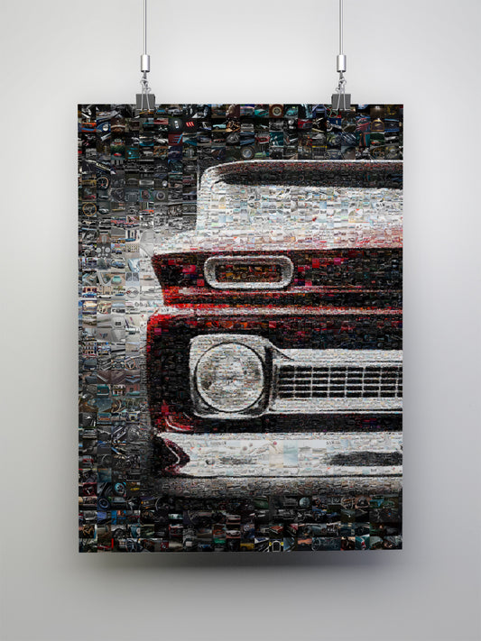 Vintage Car Mosaic Artwork - Unique Wall Decor for Auto Enthusiasts and Collectors AtelierMosaics