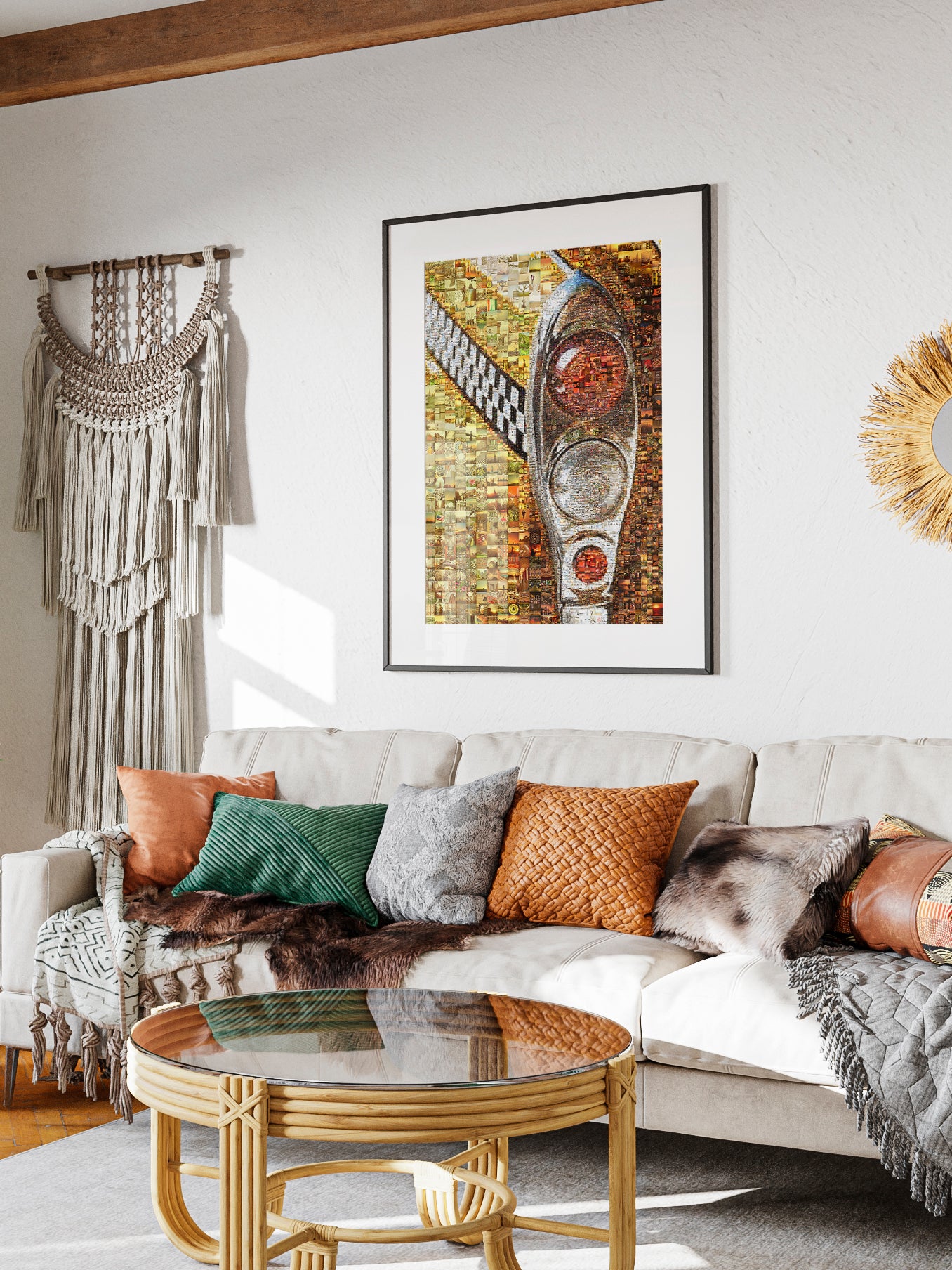 Stunning Traffic Light Mosaic Artwork - Unique Wall Decor for Home & Office AtelierMosaics