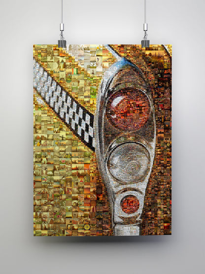 Stunning Traffic Light Mosaic Artwork - Unique Wall Decor for Home & Office AtelierMosaics