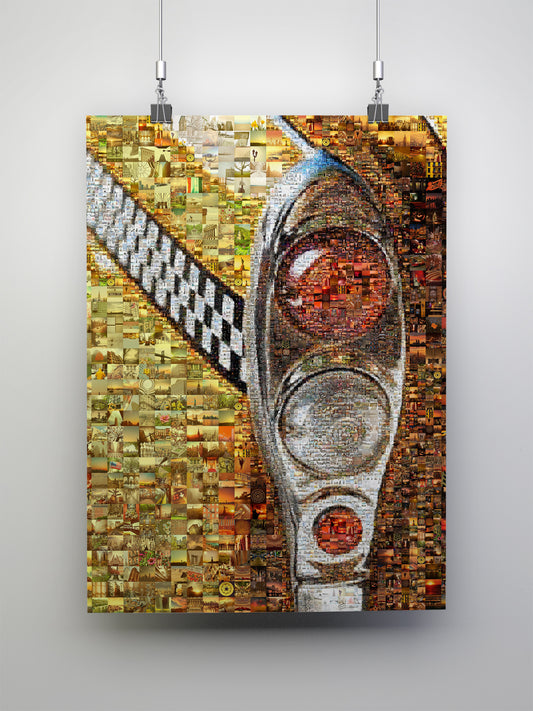 Stunning Traffic Light Mosaic Artwork - Unique Wall Decor for Home & Office
