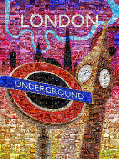 Stunning London Mosaic Artwork - Iconic Underground Design with Vibrant City Scenes AtelierMosaics