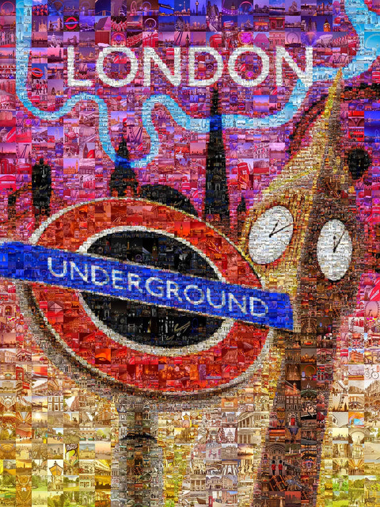 Stunning London Mosaic Artwork - Iconic Underground Design with Vibrant City Scenes AtelierMosaics