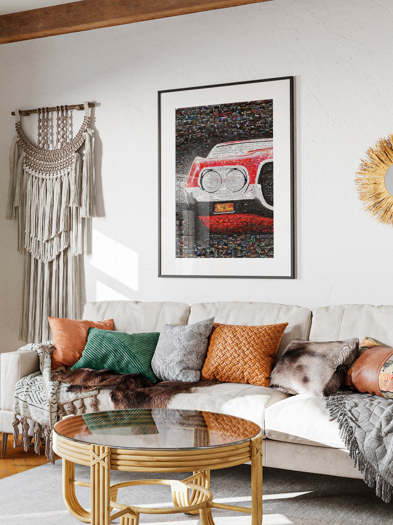 Stunning Mosaic Artwork of Classic Cars - Unique Automotive Wall Art for Car Lovers AtelierMosaics