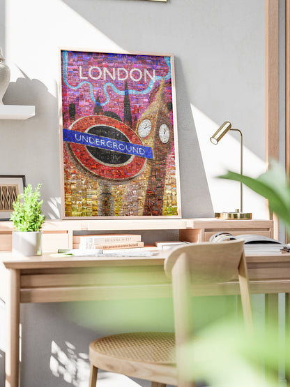 Stunning London Mosaic Artwork - Iconic Underground Design with Vibrant City Scenes AtelierMosaics