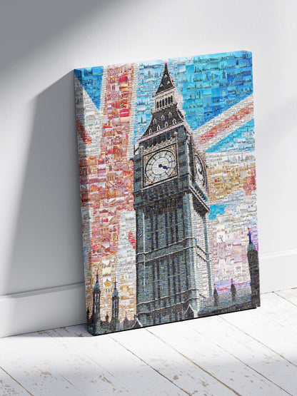 Stunning London Mosaic Art Featuring Big Ben and Union Jack - Perfect Wall Decor AtelierMosaics
