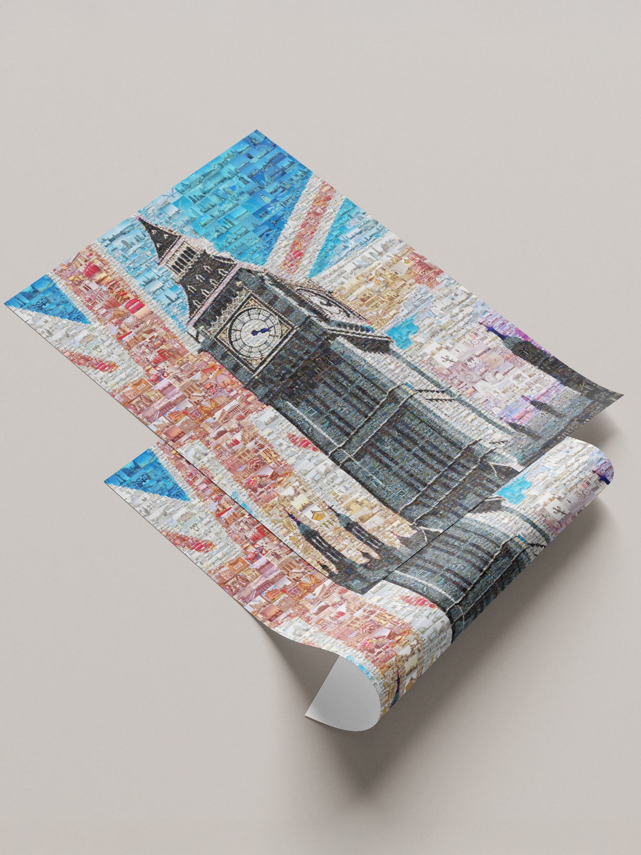 Stunning London Mosaic Art Featuring Big Ben and Union Jack - Perfect Wall Decor AtelierMosaics