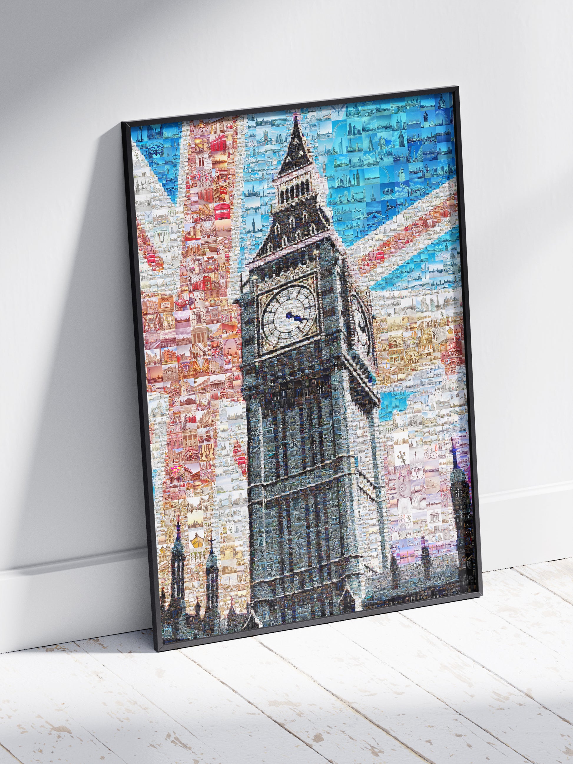 Stunning London Mosaic Art Featuring Big Ben and Union Jack - Perfect Wall Decor AtelierMosaics