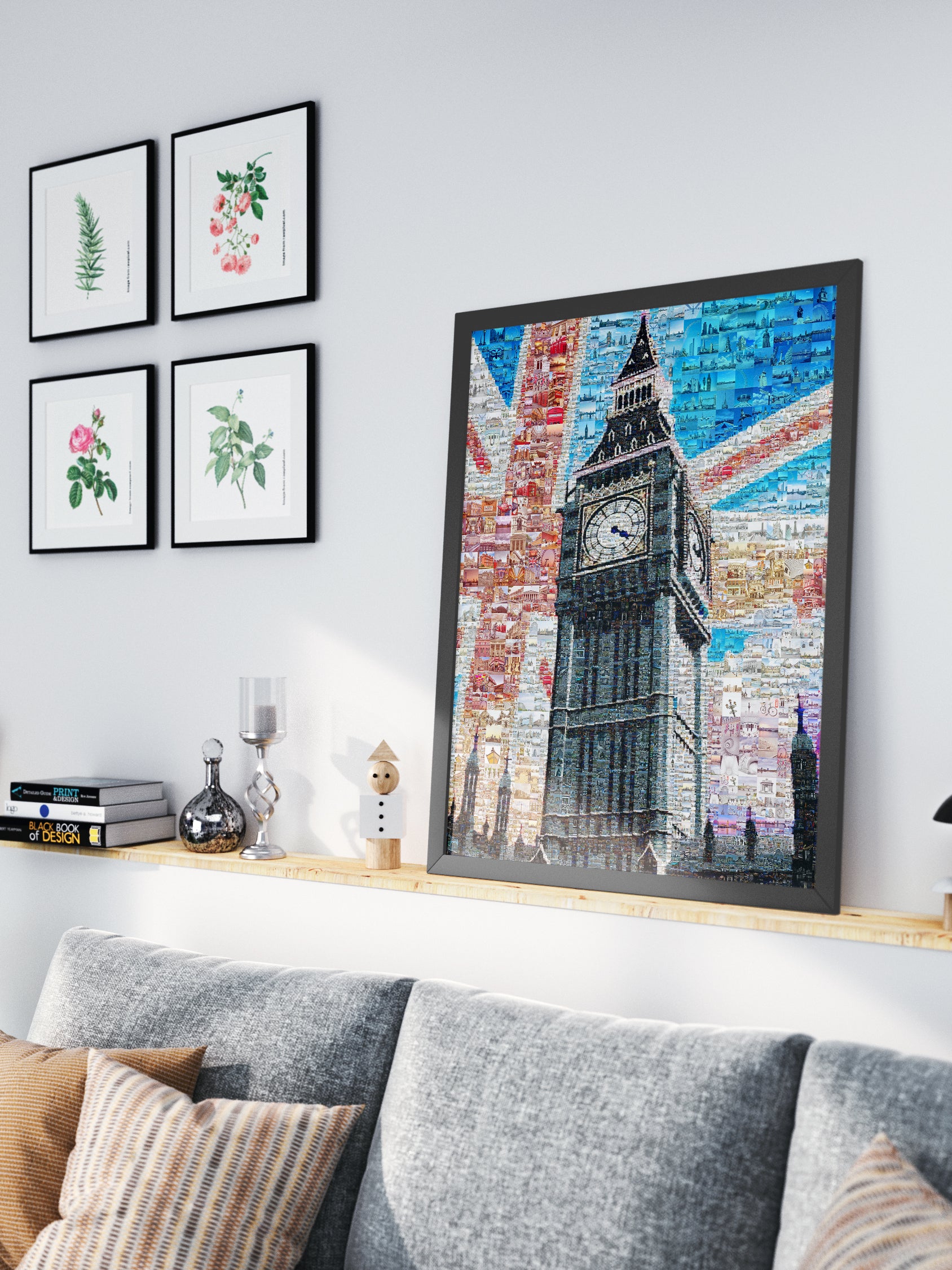 Stunning London Mosaic Art Featuring Big Ben and Union Jack - Perfect Wall Decor AtelierMosaics
