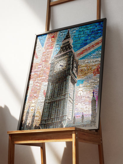 Stunning London Mosaic Art Featuring Big Ben and Union Jack - Perfect Wall Decor AtelierMosaics