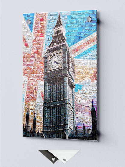 Stunning London Mosaic Art Featuring Big Ben and Union Jack - Perfect Wall Decor AtelierMosaics