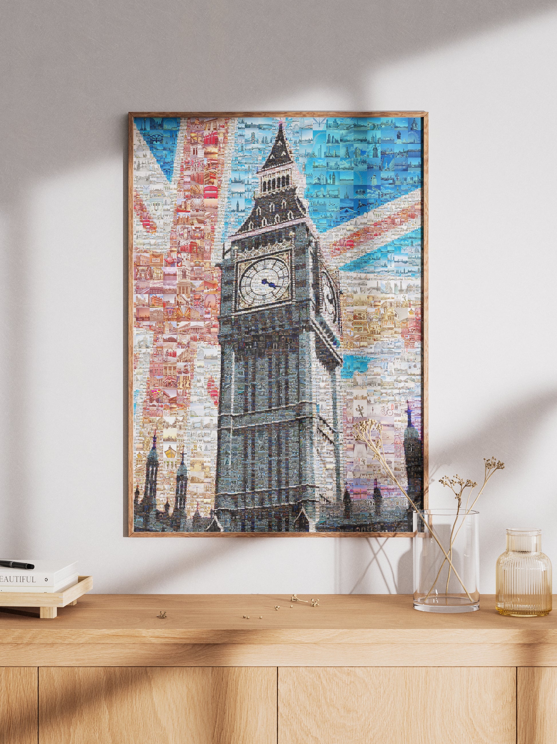 Stunning London Mosaic Art Featuring Big Ben and Union Jack - Perfect Wall Decor AtelierMosaics