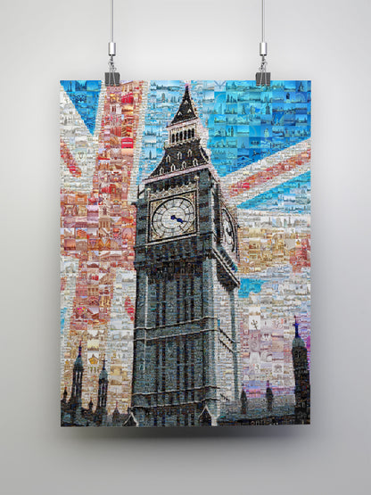 Stunning London Mosaic Art Featuring Big Ben and Union Jack - Perfect Wall Decor AtelierMosaics