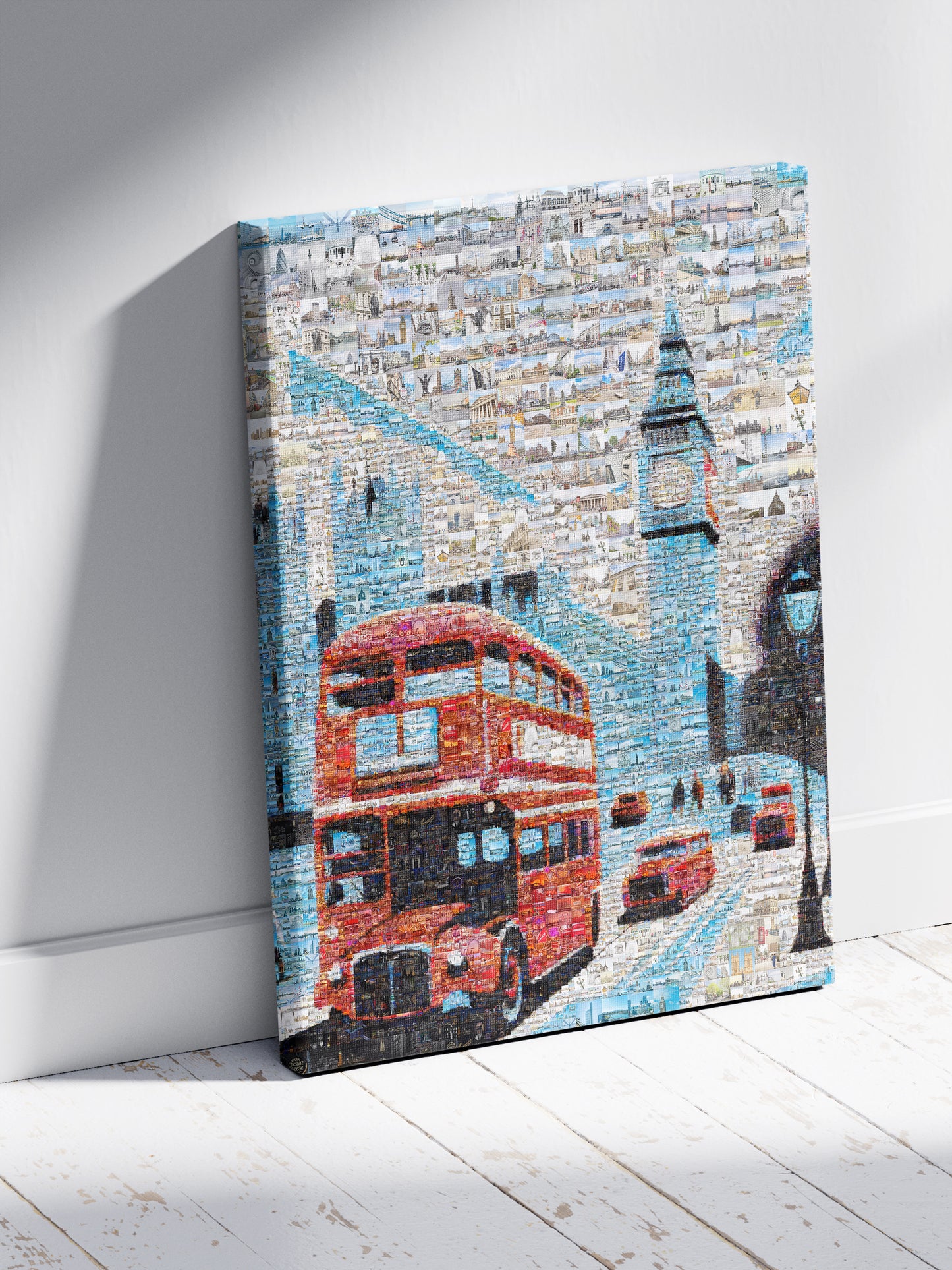 Stunning London Mosaic Art: Iconic Red Bus & Landmark Collage for Home Decor AtelierMosaics