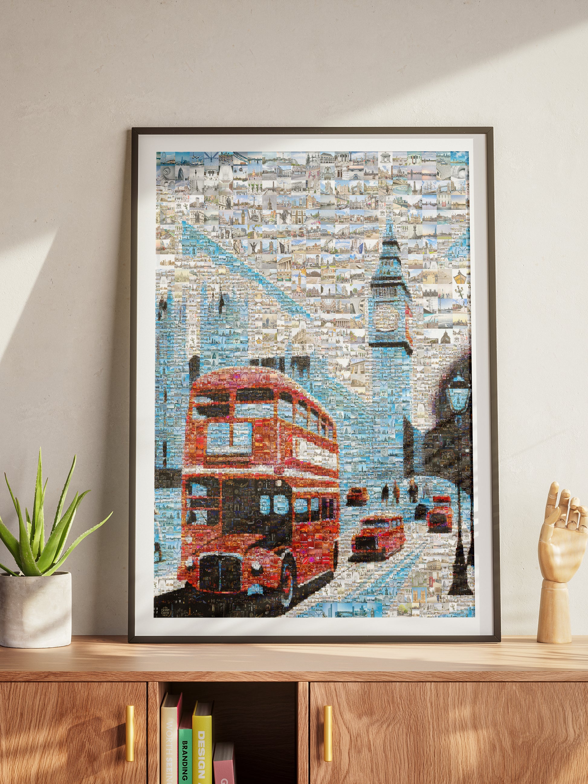 Stunning London Mosaic Art: Iconic Red Bus & Landmark Collage for Home Decor AtelierMosaics