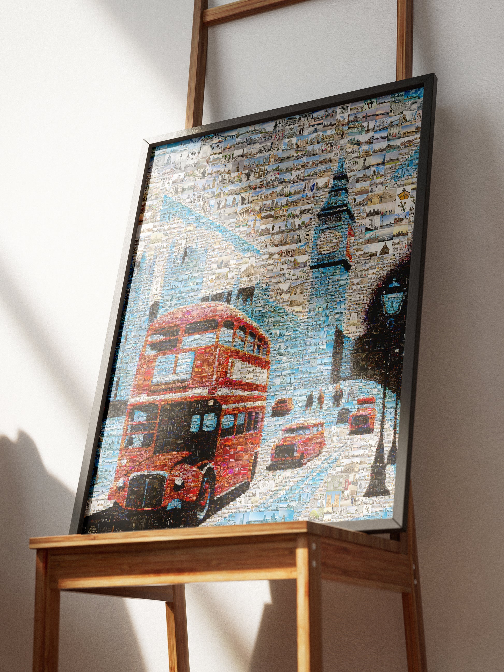 Stunning London Mosaic Art: Iconic Red Bus & Landmark Collage for Home Decor AtelierMosaics