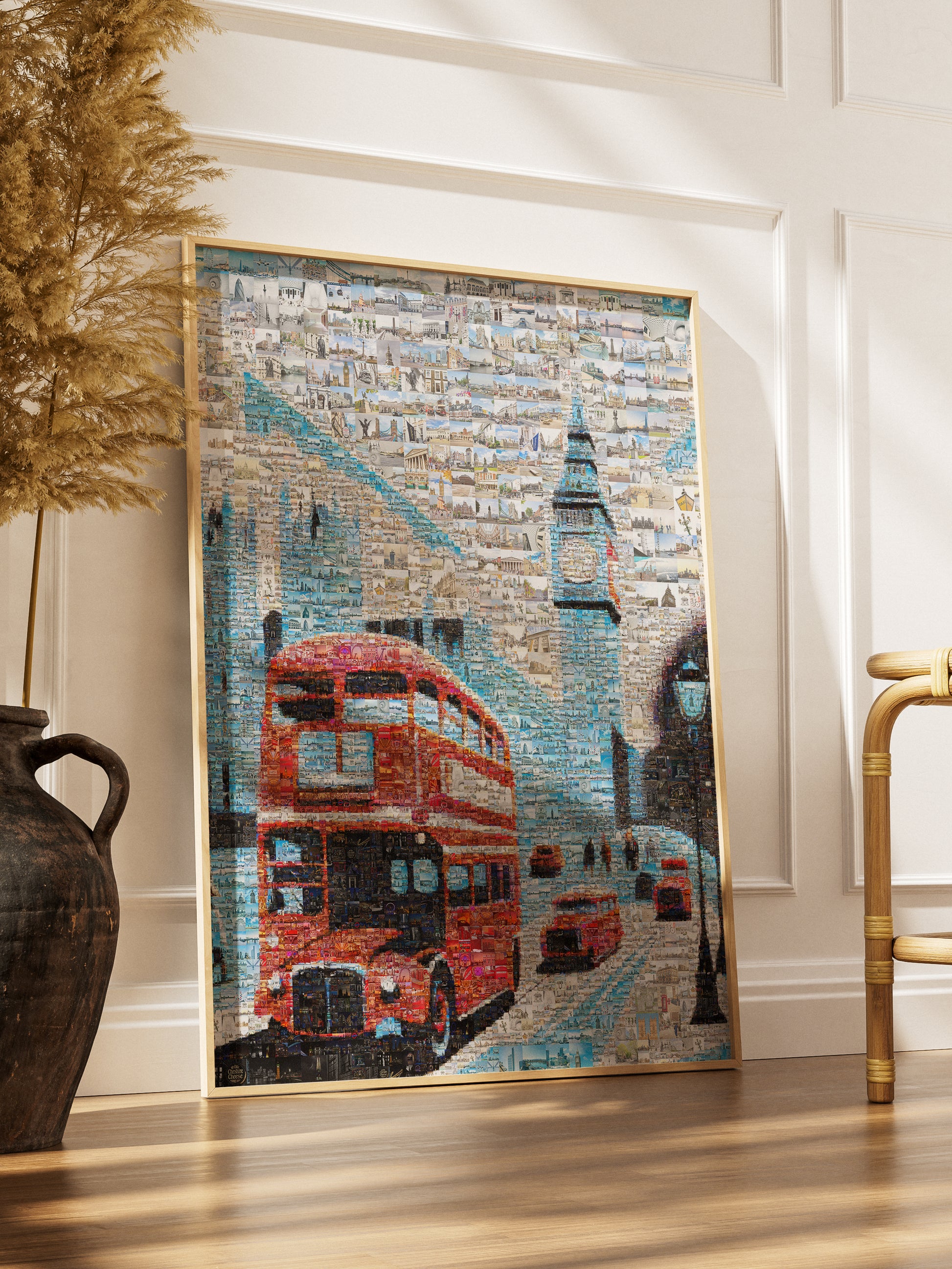 Stunning London Mosaic Art: Iconic Red Bus & Landmark Collage for Home Decor AtelierMosaics