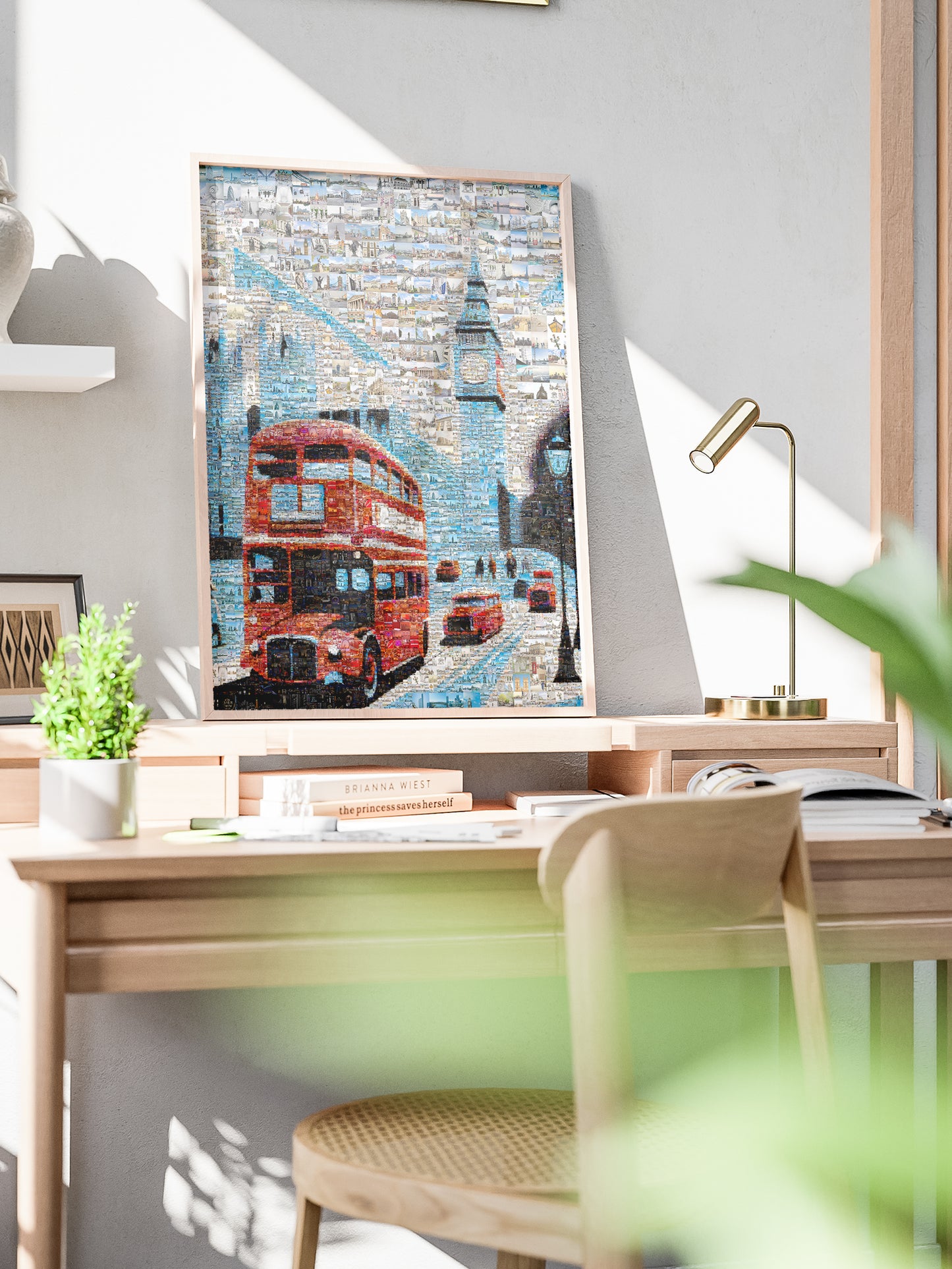 Stunning London Mosaic Art: Iconic Red Bus & Landmark Collage for Home Decor AtelierMosaics