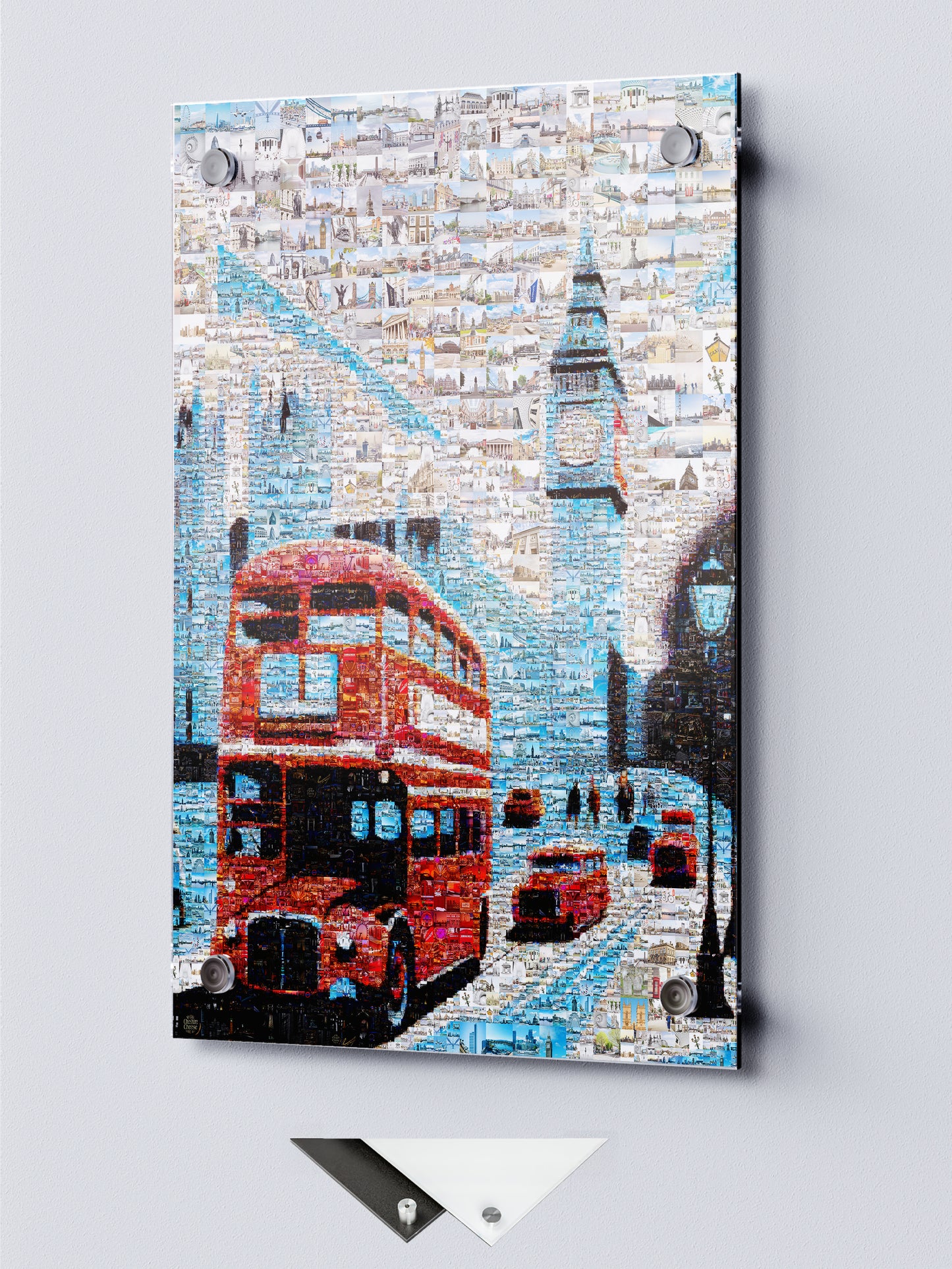 Stunning London Mosaic Art: Iconic Red Bus & Landmark Collage for Home Decor AtelierMosaics