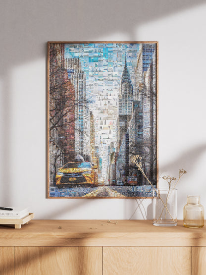 Stunning New York City Mosaic Artwork - Unique Urban Art Print for Home or Office Decor AtelierMosaics