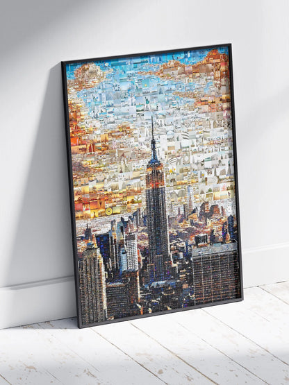 Stunning New York City Mosaic Art - Iconic Skyline & Cultural Collage for Home Decor AtelierMosaics