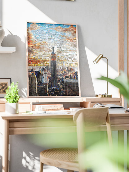 Stunning New York City Mosaic Art - Iconic Skyline & Cultural Collage for Home Decor AtelierMosaics