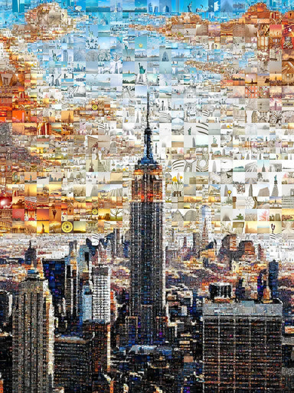 Stunning New York City Mosaic Art - Iconic Skyline & Cultural Collage for Home Decor AtelierMosaics