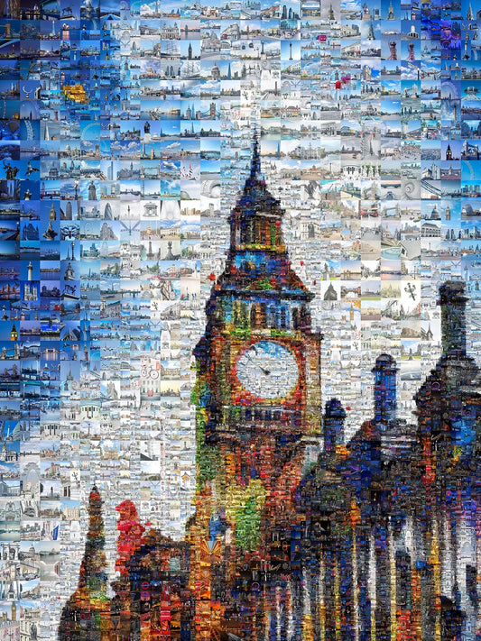 Stunning London Mosaic Artwork Featuring Iconic Landmarks & Cityscapes - Perfect for Home Decor AtelierMosaics
