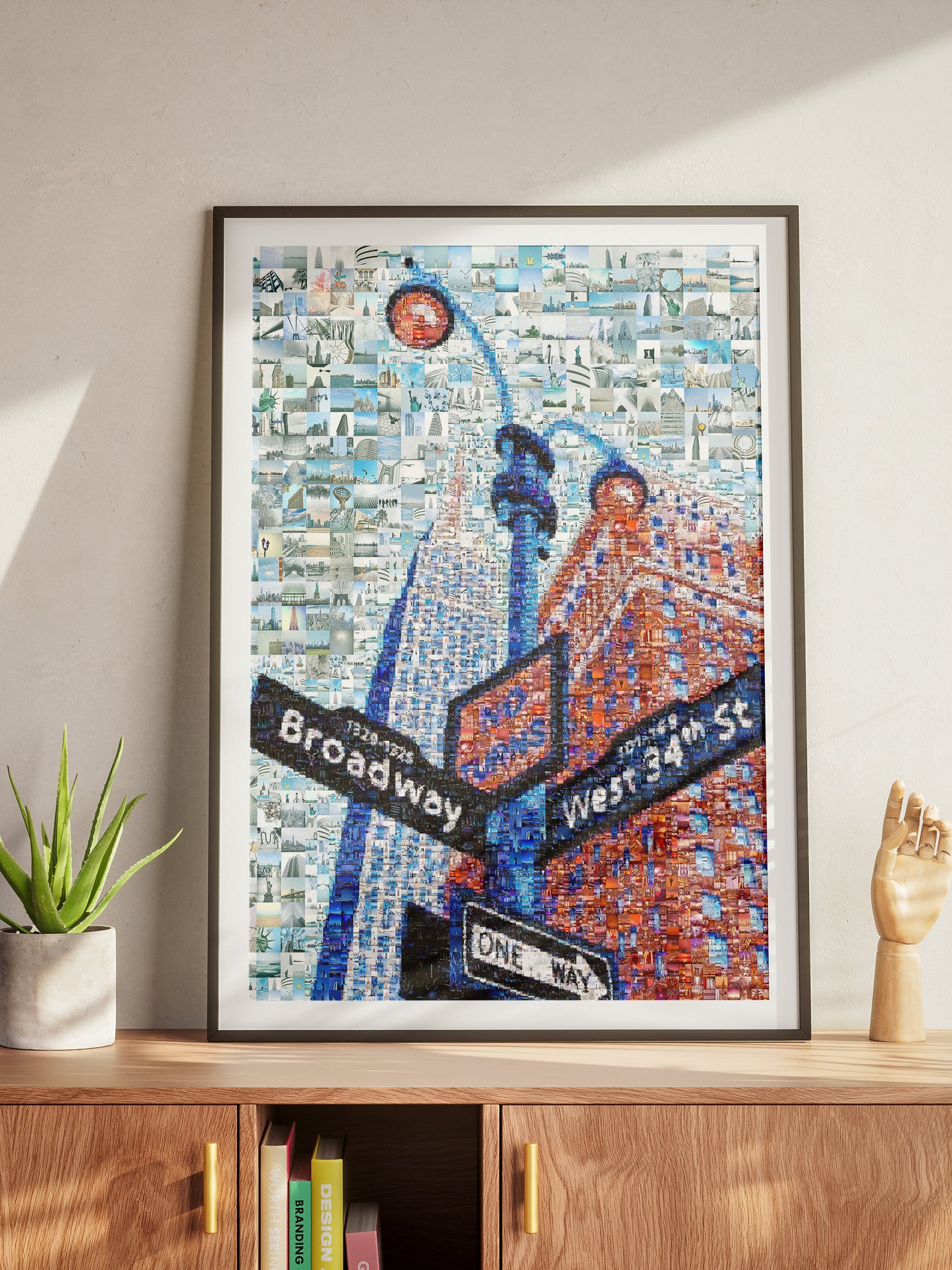 Stunning Mosaic Artwork of Broadway & West 34th St - Unique Urban Art for Home Decor AtelierMosaics