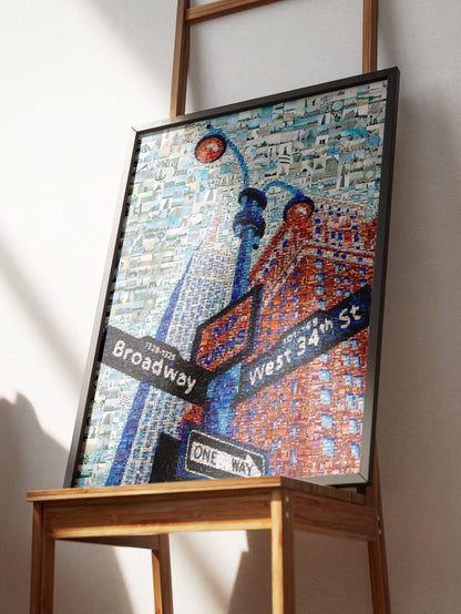 Stunning Mosaic Artwork of Broadway & West 34th St - Unique Urban Art for Home Decor AtelierMosaics