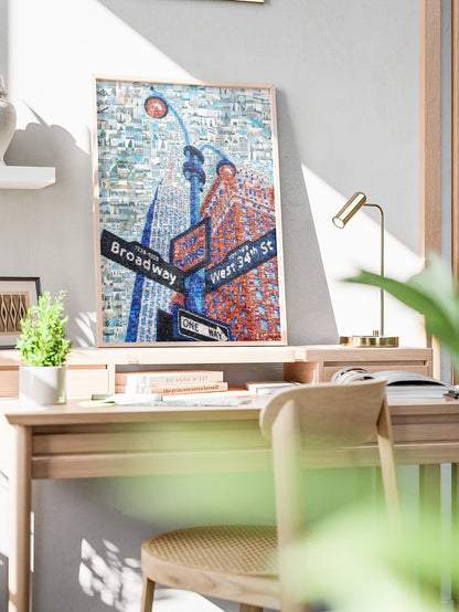 Stunning Mosaic Artwork of Broadway & West 34th St - Unique Urban Art for Home Decor AtelierMosaics