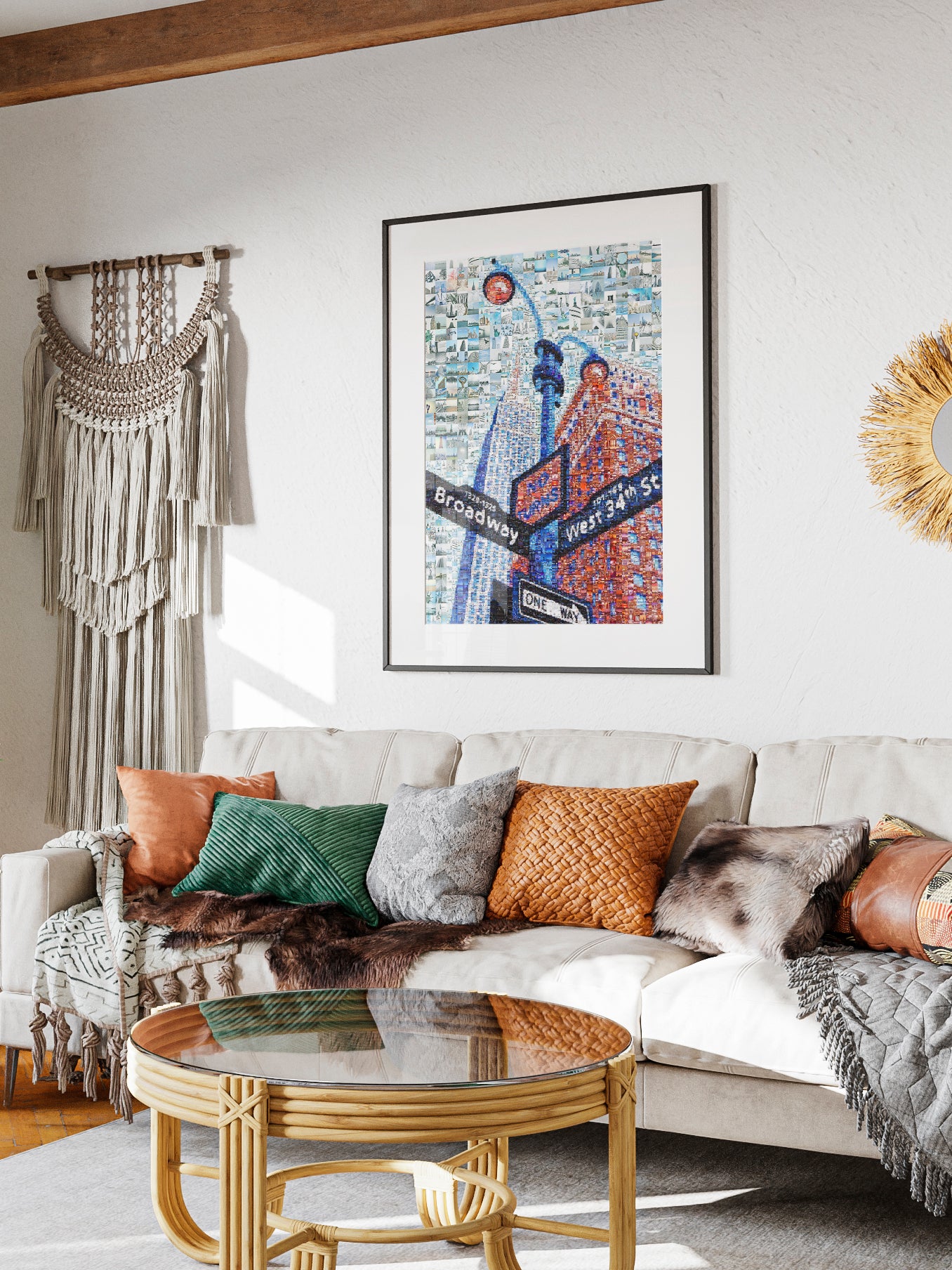 Stunning Mosaic Artwork of Broadway & West 34th St - Unique Urban Art for Home Decor AtelierMosaics