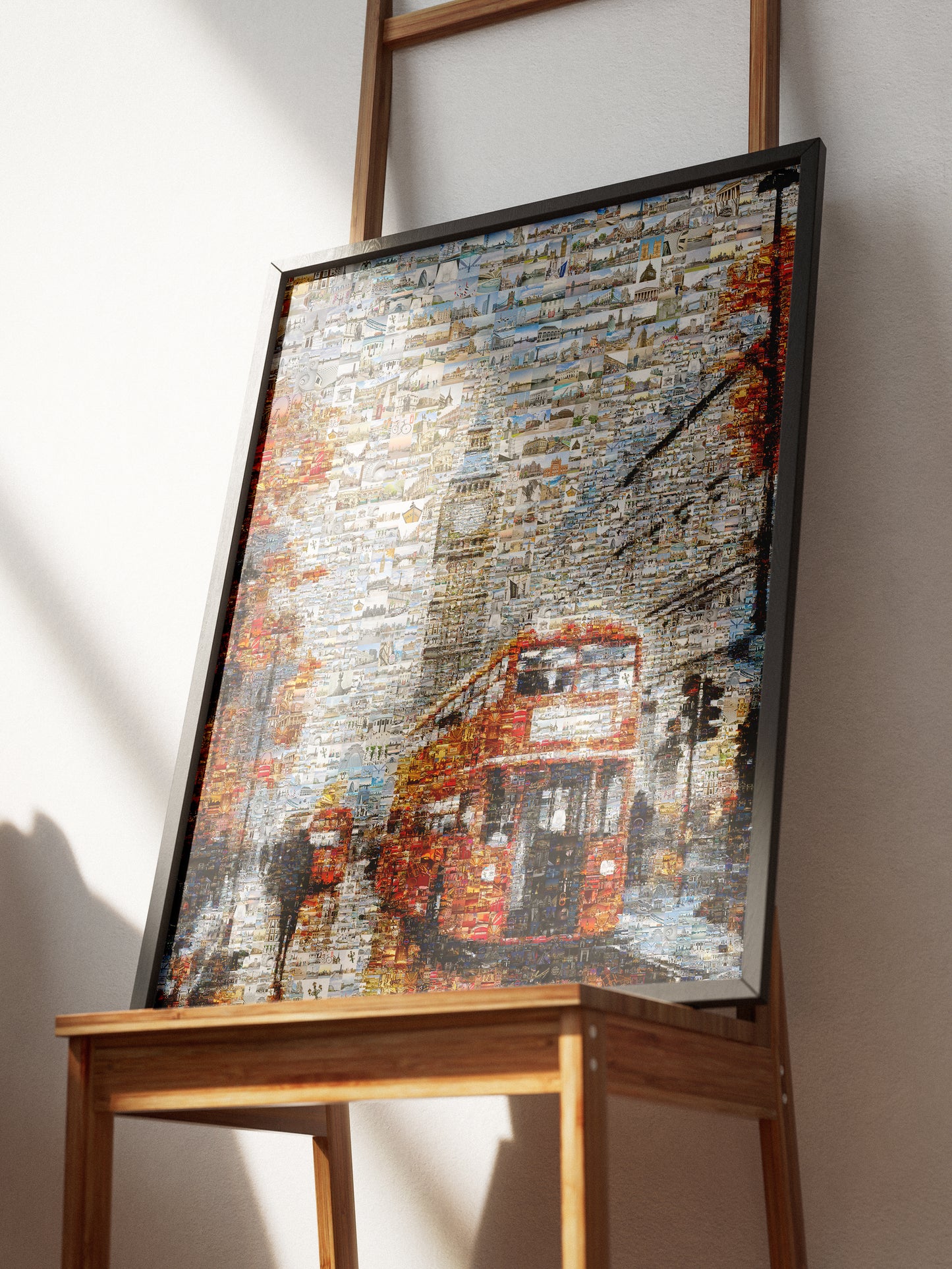 Stunning London Mosaic Artwork - Iconic Red Bus & Big Ben - Unique Wall Decor for Home or Office AtelierMosaics