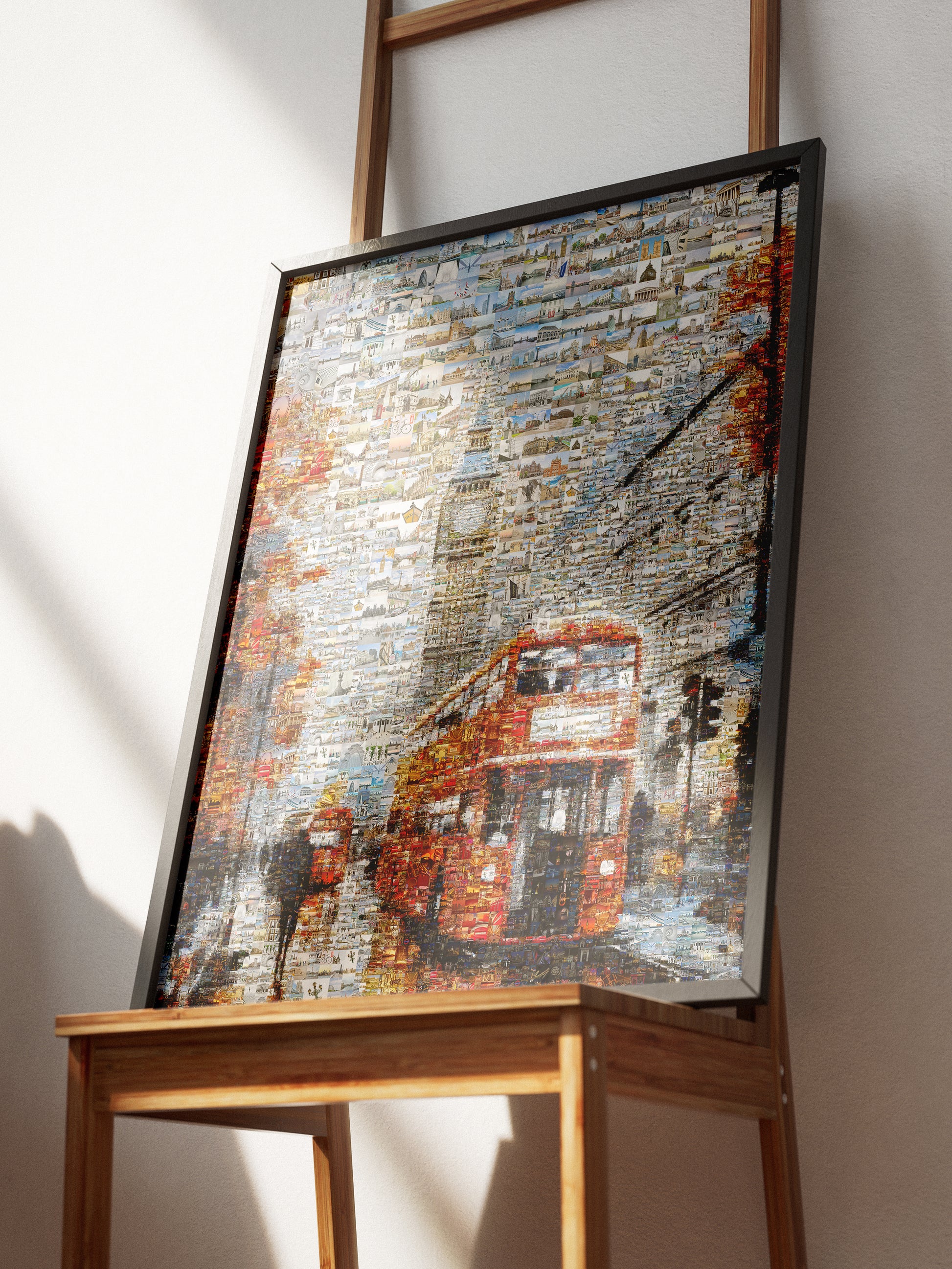 Stunning London Mosaic Artwork - Iconic Red Bus & Big Ben - Unique Wall Decor for Home or Office AtelierMosaics