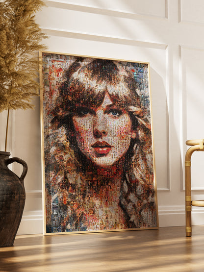 Stunning Taylor Swift Mosaic Artwork - Unique Tribute to a Music Icon AtelierMosaics