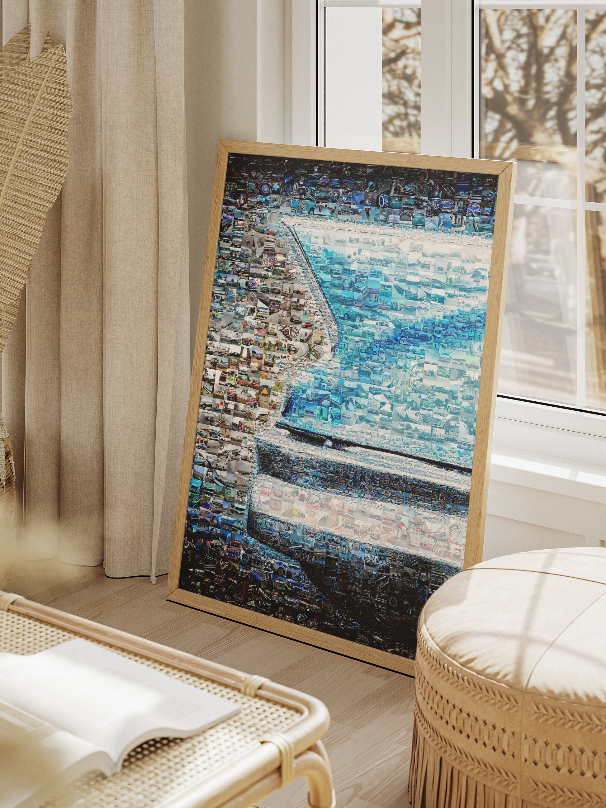 Stunning Mosaic Artwork of Vintage Cars and Audio Equipment - Perfect for Car Enthusiasts AtelierMosaics